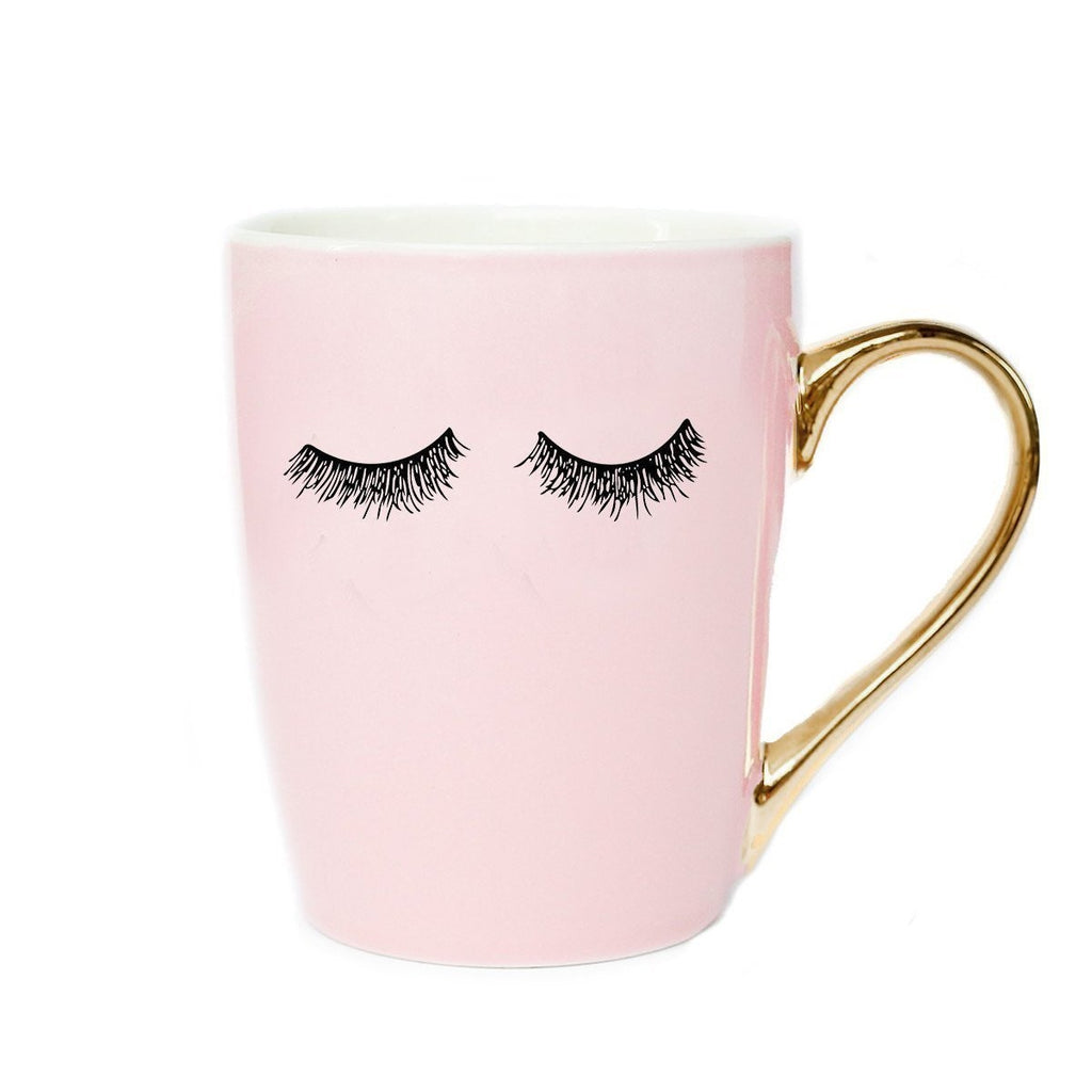 Coffee Mug - Pink w/Lashes-All Products-LASHtini